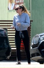 MILEY CYRUS Out with Her Dog in Studio City 03/22/2019