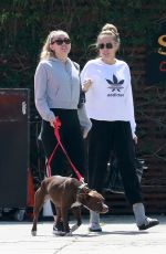 MILEY CYRUS Out with Her Dog in Studio City 03/22/2019