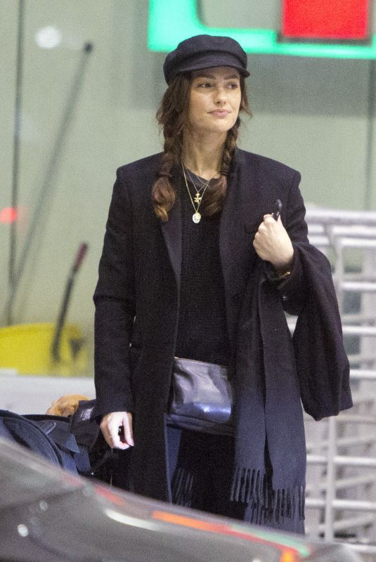 MINKA KELLY Arrives at Airport in Toronto 03/07/2019
