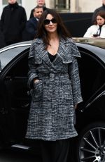 MONICA BELLUCCI Arrives at Chanel Show in Paris 03/05/2019