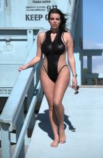 NADINE MIRADA in Swimsuit at Santa Monica Beach 03/09/2019