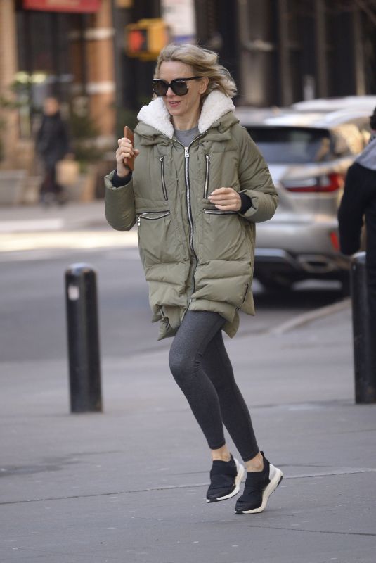 NAOMI WATTS Out Running in New York 03/28/2019