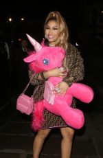 NICKI MINAJ Leaves Opium Restaurant & Club in London 03/11/2019