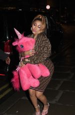 NICKI MINAJ Leaves Opium Restaurant & Club in London 03/11/2019