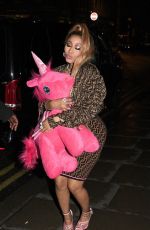 NICKI MINAJ Leaves Opium Restaurant & Club in London 03/11/2019