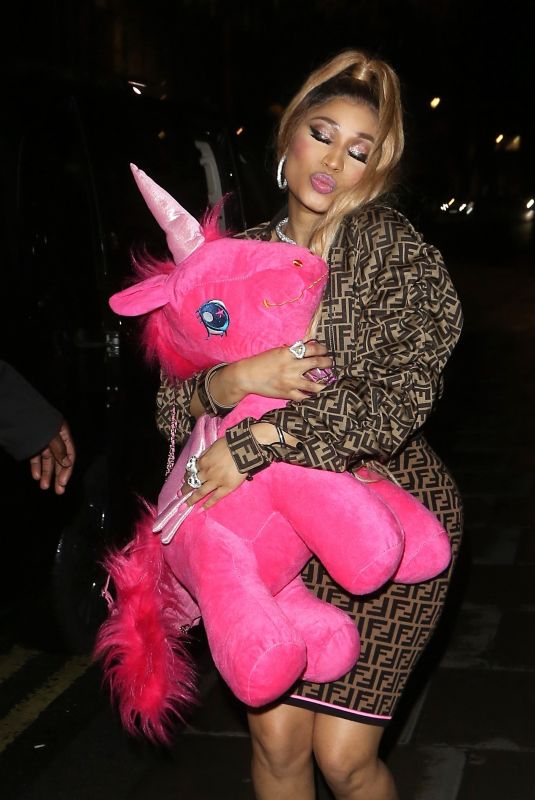 NICKI MINAJ Leaves Opium Restaurant & Club in London 03/11/2019