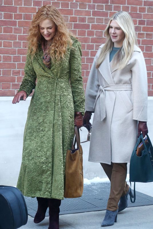 NICOLE KIDMAN and LILY RABE on the Set of The Undoing in New York 03/18/2019