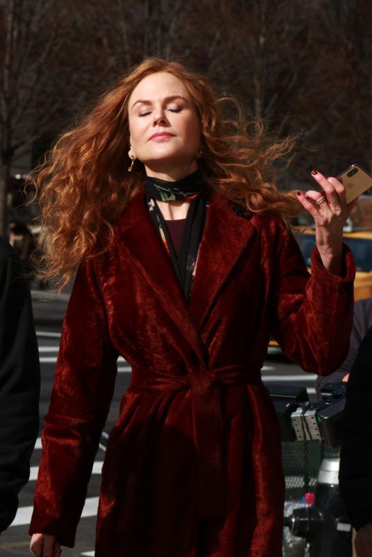NICOLE KIDMAN on the Set of The Undoing in New York 03/14/2019