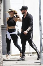 NIKKI BELLA and Artem Chigvintsev Out for Lunch in Los Angeles 03/16/2019