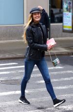 NINA AGDAL Out and About in New York 03/22/2019