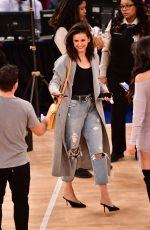 NINA DOBREV at Cleveland Cavaliers vs New York Knicks Game in New York 02/28/2019