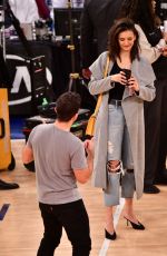 NINA DOBREV at Cleveland Cavaliers vs New York Knicks Game in New York 02/28/2019