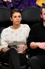NINA DOBREV at LA Lakers vs Wizards Game in Los Angeles 03/26/2019