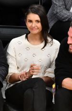 NINA DOBREV at LA Lakers vs Wizards Game in Los Angeles 03/26/2019