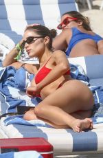 OLIVIA CULPO in a Red Bikini at a Beach in Miami 03/28/2019
