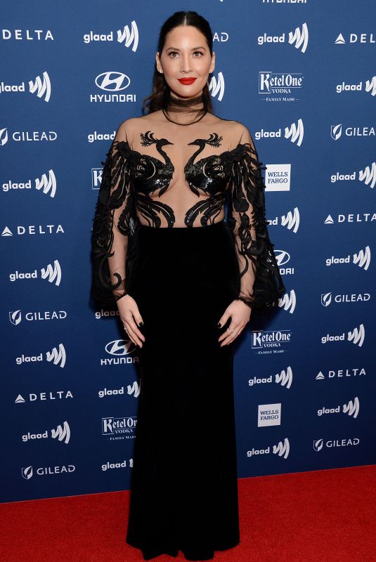 OLIVIA MUNN at 2019 Glaad Media Awards in Los Angeles 03/28/2019