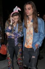 PARIS JACSKON and Gabriel Glenn Arrives at Bunny Ears Podcast with Macaulay Culkin in Los Angeles 03/19/2019