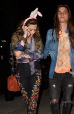 PARIS JACSKON and Gabriel Glenn Arrives at Bunny Ears Podcast with Macaulay Culkin in Los Angeles 03/19/2019