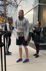 PEYTON ROI LIST and Pierson Fode Leaves a Gym in Toronto 03/17/2019