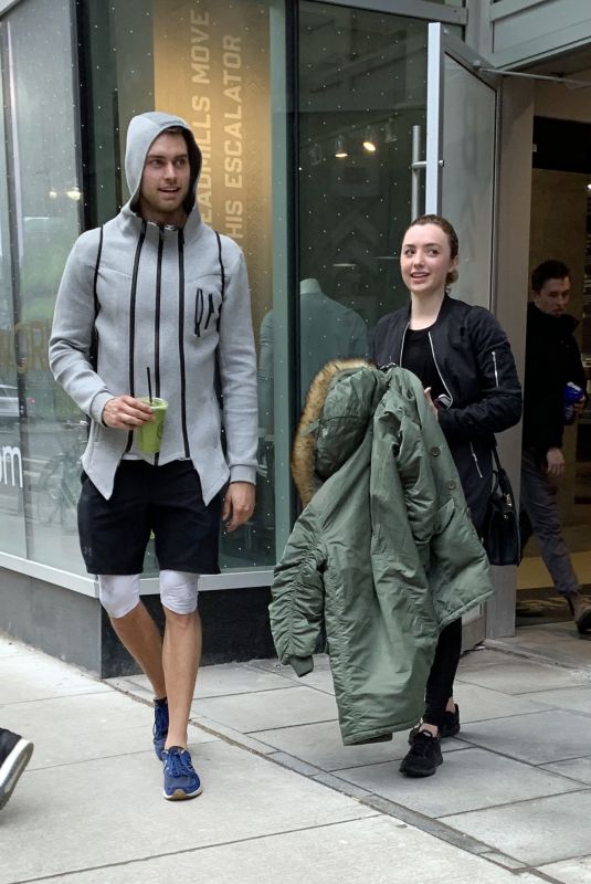 PEYTON ROI LIST and Pierson Fode Leaves a Gym in Toronto 03/17/2019