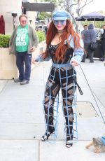 PHOEBE PRICE Out with Her Dog in Beverly Hills 03/01/2019
