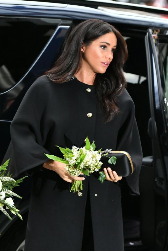 Pregnant MEGHAN MARKLE Arrives at New Zealand House in London to Sign a Book of Condolence 03/19/2019
