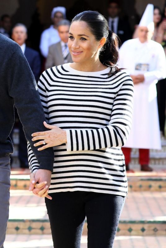 Pregnant MEGHAN MARKLE at Moroccan Royal Federation of Equestrian Sports in Rabat 02/25/2019