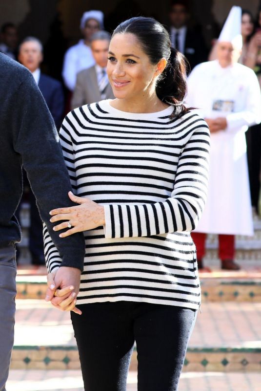 Pregnant MEGHAN MARKLE at Moroccan Royal Federation of Equestrian Sports in Rabat 02/25/2019