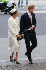 Pregnant MEGHAN MARKLE at Westminster Abbey for Commonwealth Service 2019 in London 03/11/2019