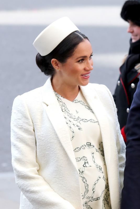 Pregnant MEGHAN MARKLE at Westminster Abbey for Commonwealth Service 2019 in London 03/11/2019