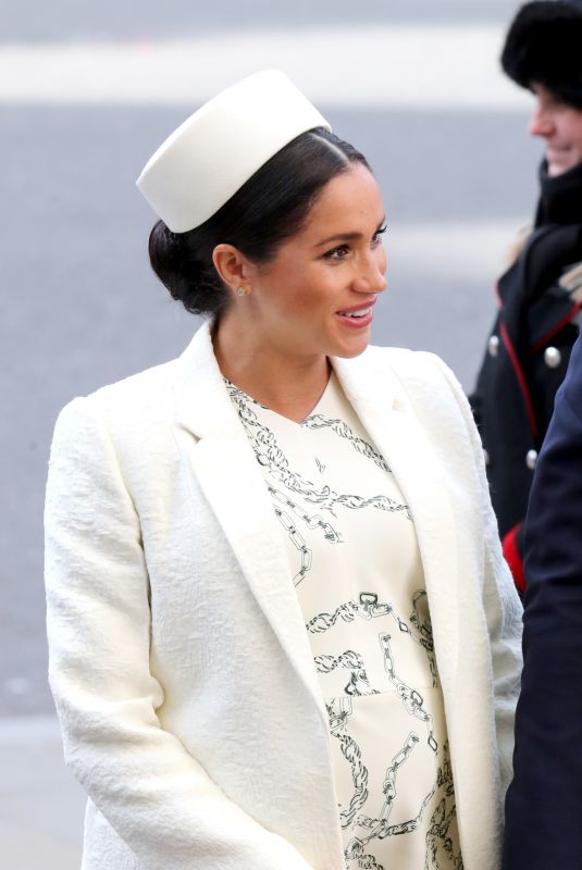 Pregnant MEGHAN MARKLE at Westminster Abbey for Commonwealth Service 2019 in London 03/11/2019