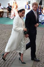 Pregnant MEGHAN MARKLE at Westminster Abbey for Commonwealth Service 2019 in London 03/11/2019