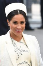 Pregnant MEGHAN MARKLE at Westminster Abbey for Commonwealth Service 2019 in London 03/11/2019