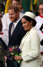 Pregnant MEGHAN MARKLE at Westminster Abbey for Commonwealth Service 2019 in London 03/11/2019