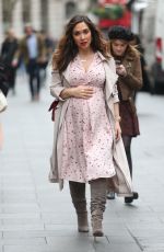 Pregnant MYLEENE KLASS Arrives at Global Radio in London 03/22/2019