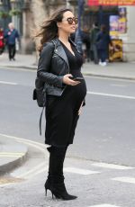 Pregnant MYLEENE KLASS Leaves Global Studios on London 03/15/2019