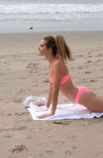 RACHEL MCCORD Doing Yoga at Venice Beach 02/27/2019