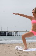 RACHEL MCCORD Doing Yoga at Venice Beach 02/27/2019