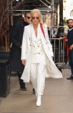 RITA ORA All in White Out in New York 03/27/2019