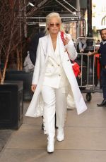 RITA ORA All in White Out in New York 03/27/2019