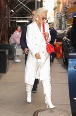 RITA ORA All in White Out in New York 03/27/2019