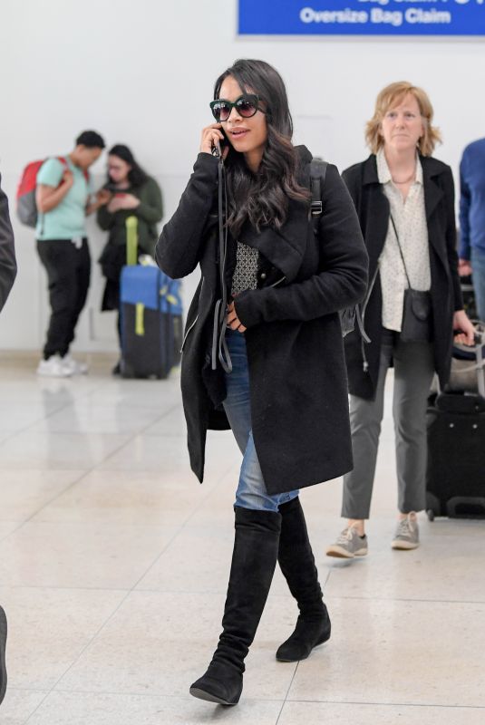 ROSARIO DAWSON at Los Angeles International Airport 03/28/2019