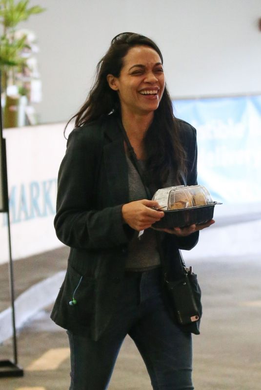 ROSARIO DAWSON Leaves Whole Foods Market in Beverly Hills 03/03/2019