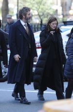 ROSE LESLIE and Michael Sheen on the Set of The Good Fight in New York 03/18/2019