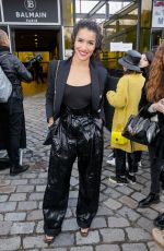SABRINA OUAZANI Arrives at Balmain Show at Paris Fashion Week 03/01/2019