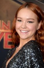 SADIE STANLEY at Captain Marvel Premiere in Hollywood 03/04/2019