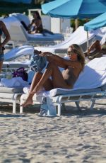 SANDRA KUBICKA in Swimsuit at a Beach in Miami 03/06/2019