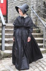 SAOIRSE RONAN on the Set of Ammonite in Lyme Regis 03/11/2019