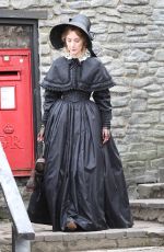 SAOIRSE RONAN on the Set of Ammonite in Lyme Regis 03/11/2019