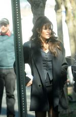 SARAH SHAHI on the Set of City on a Hill in New York 03/27/2019